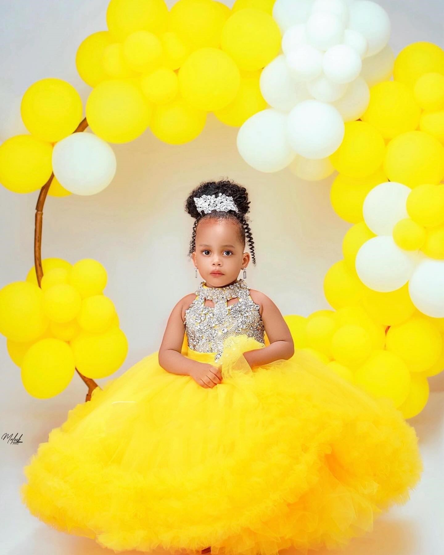 Gorgeous Yellow Flower Girl Dr - Embroidery Yellow Dress ulasan dan harga
