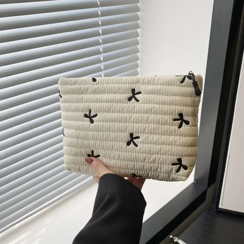 Cute Makeup Bag with Zipper La - Embroidery Bag ulasan dan harga