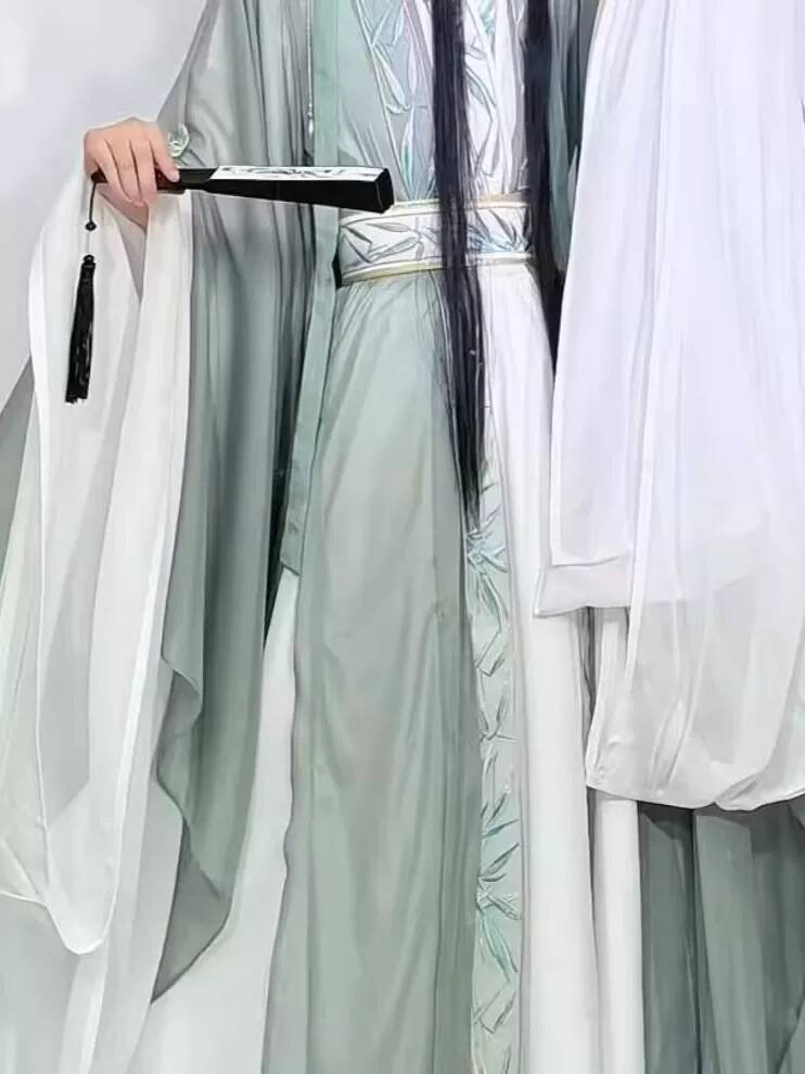 New Hanfu Women Wei Jinfeng Em - Embroidery Cotton Shirt ulasan dan harga