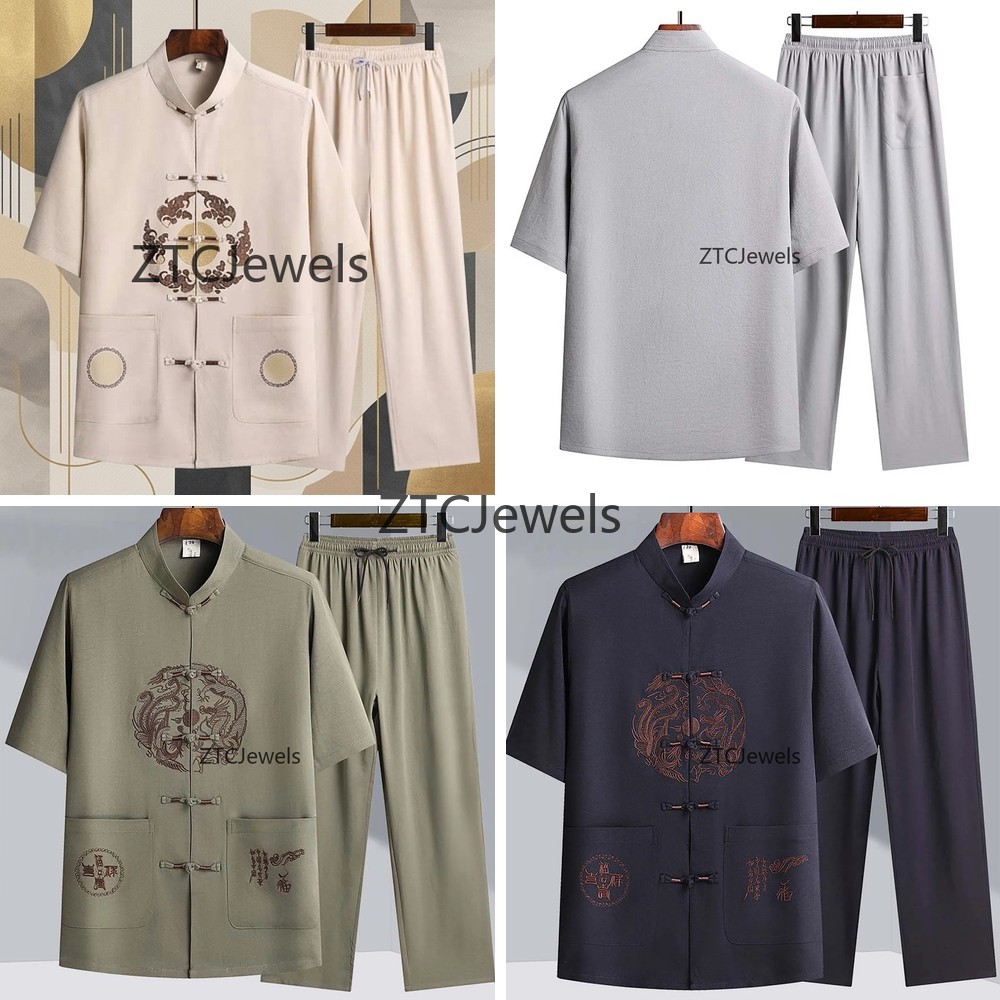 Traditional Chinese Kung Fu Su - Embroidery Cotton Shirt ulasan dan harga