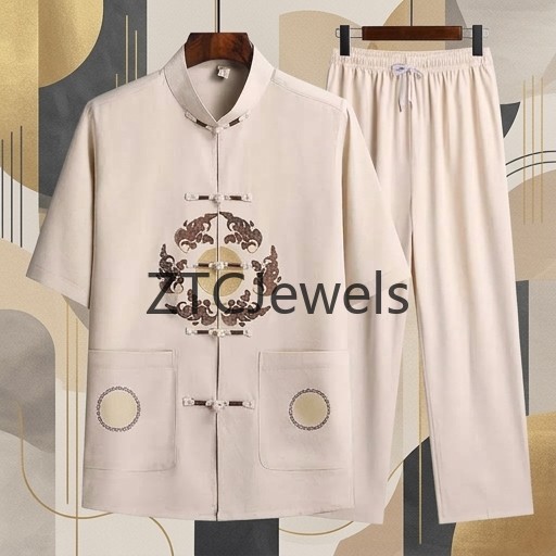 Traditional Chinese Kung Fu Su - Embroidery Cotton Shirt ulasan dan harga