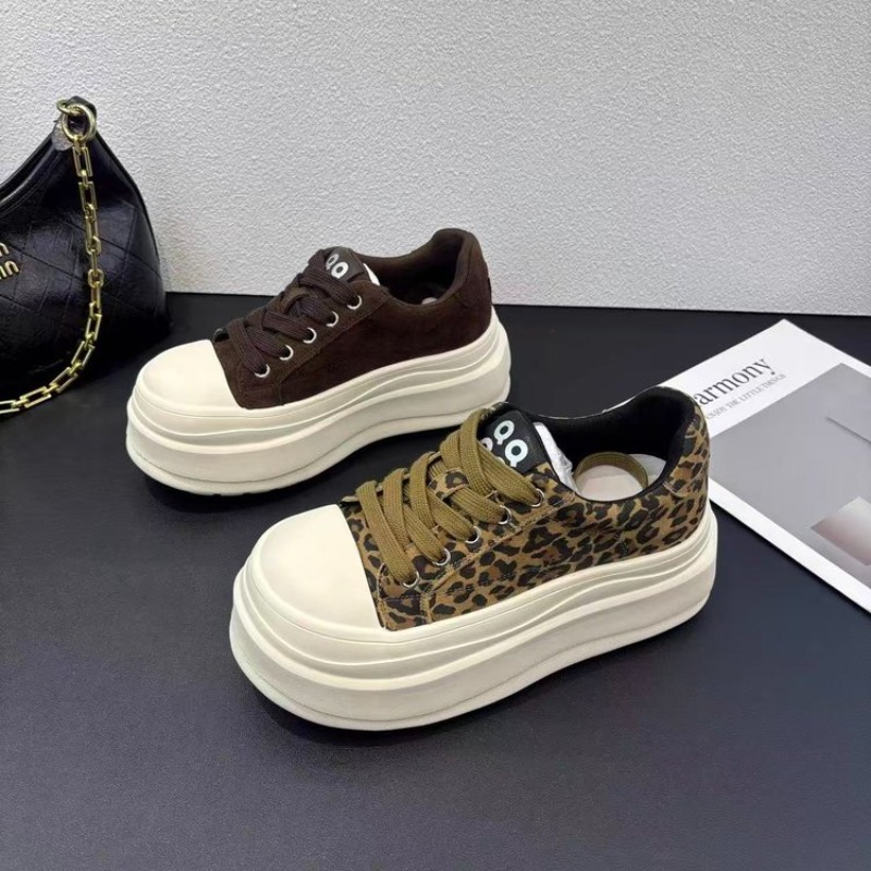Women Leopard Print Platform S - Embroidery Garments ulasan dan harga