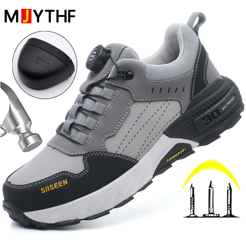 Black Leather Safety Shoes Sec - Embroidery Garments ulasan dan harga
